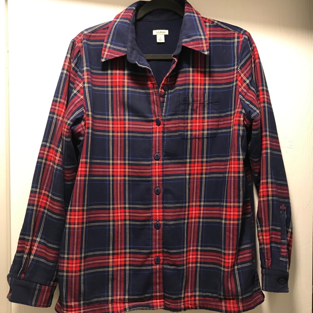L.L. Bean fleece lined flannel button down